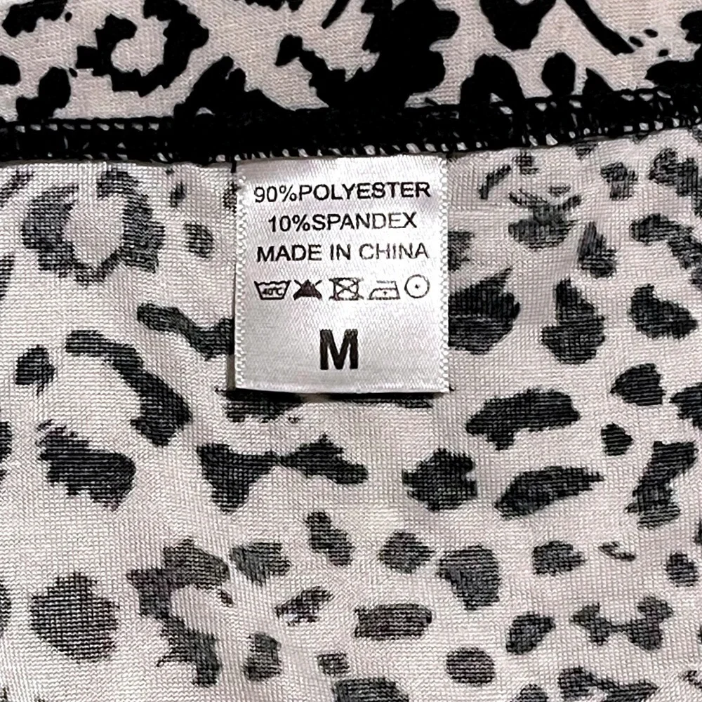 Jockmail Medium (27-30) Leopard Print Brief Black White Low Rise Underwear JM394